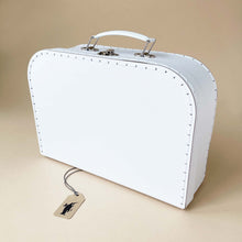 Load image into Gallery viewer, white suitcase-with-silver-clasp