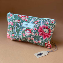 Load image into Gallery viewer, Cotton Block Print Pouch | Gysophil Verte - Bags/Totes - pucciManuli