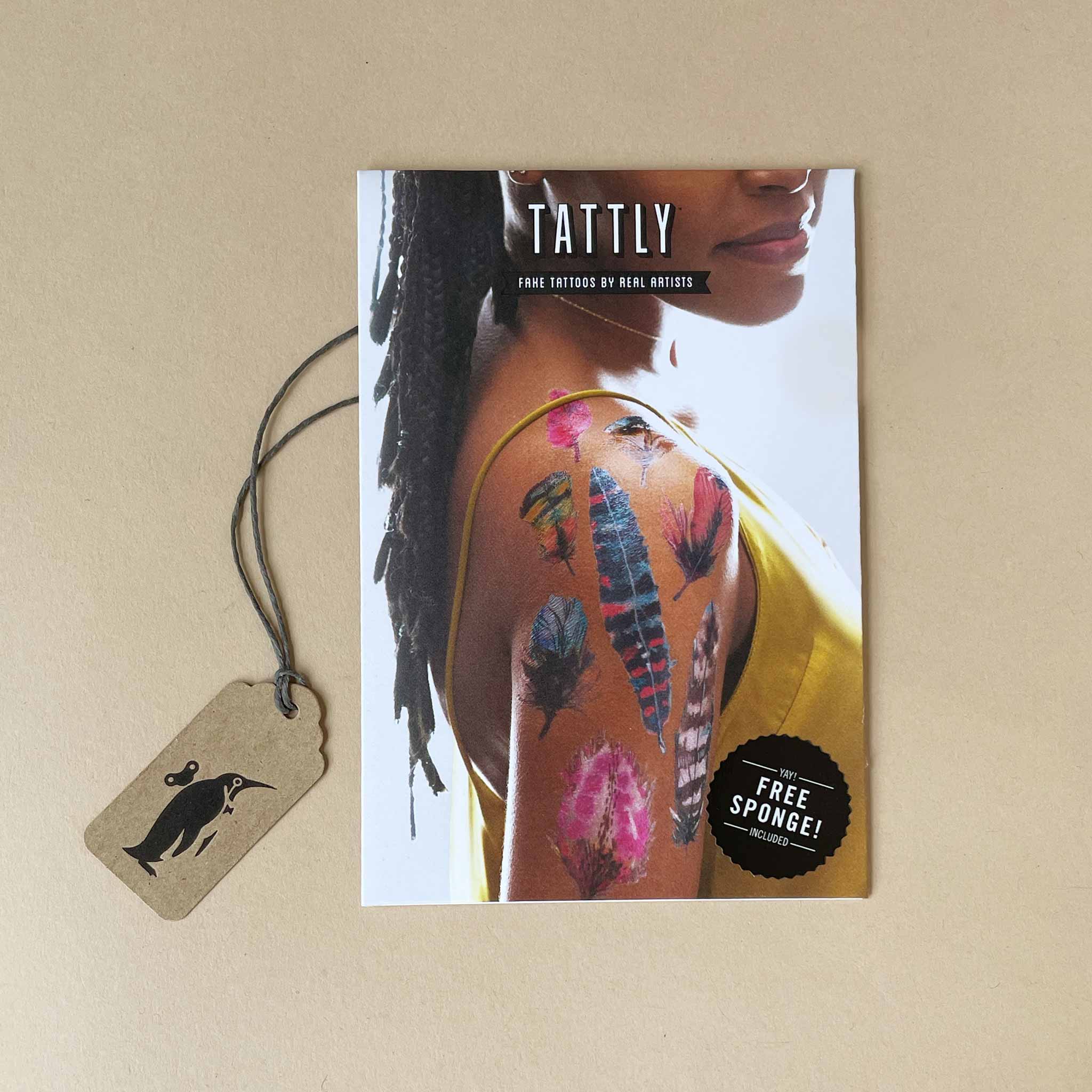 colorful-feather-tattoo-set