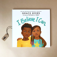 Load image into Gallery viewer, i-believe-i-can-hardcover-picture-book-with-an-illustration-of-an-aftican-american-girl-and-boy-on-a-white-background