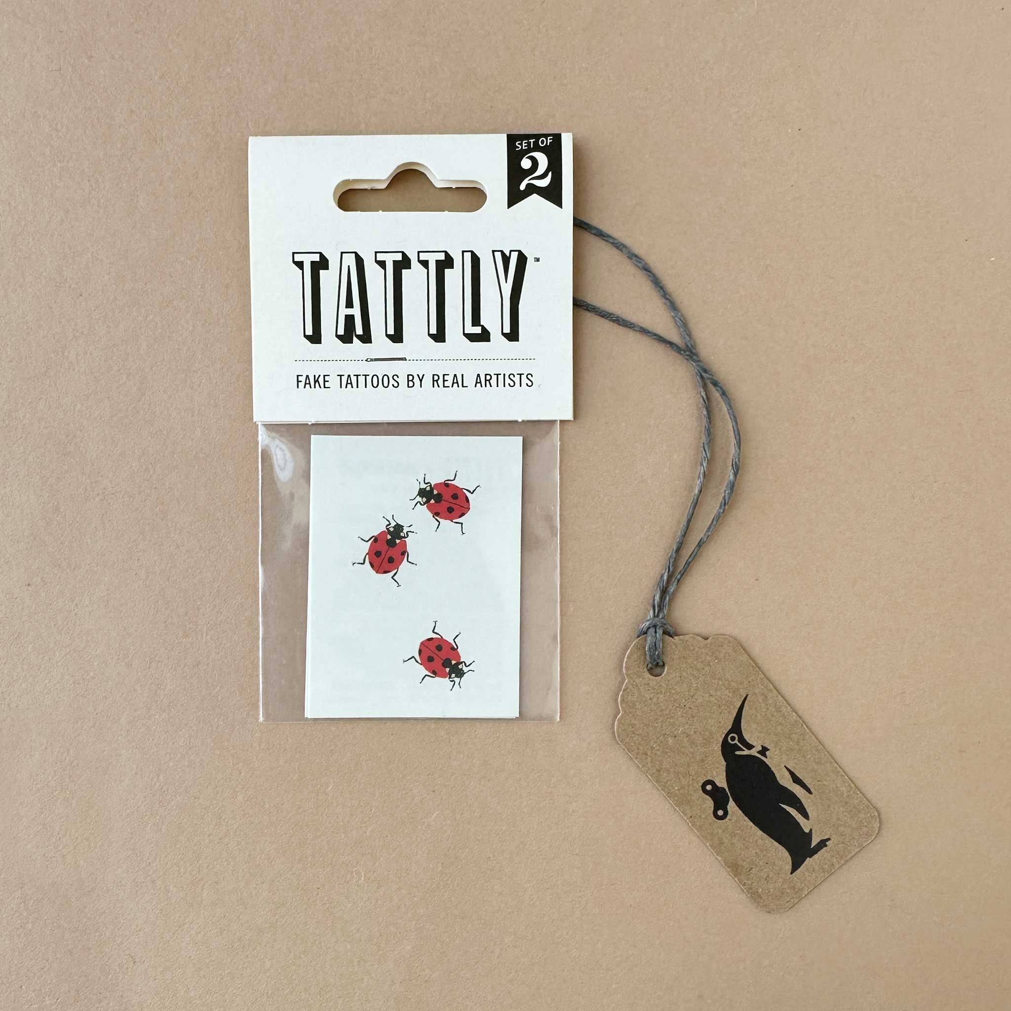 Little Ladybugs Temporary Tattoo Pair