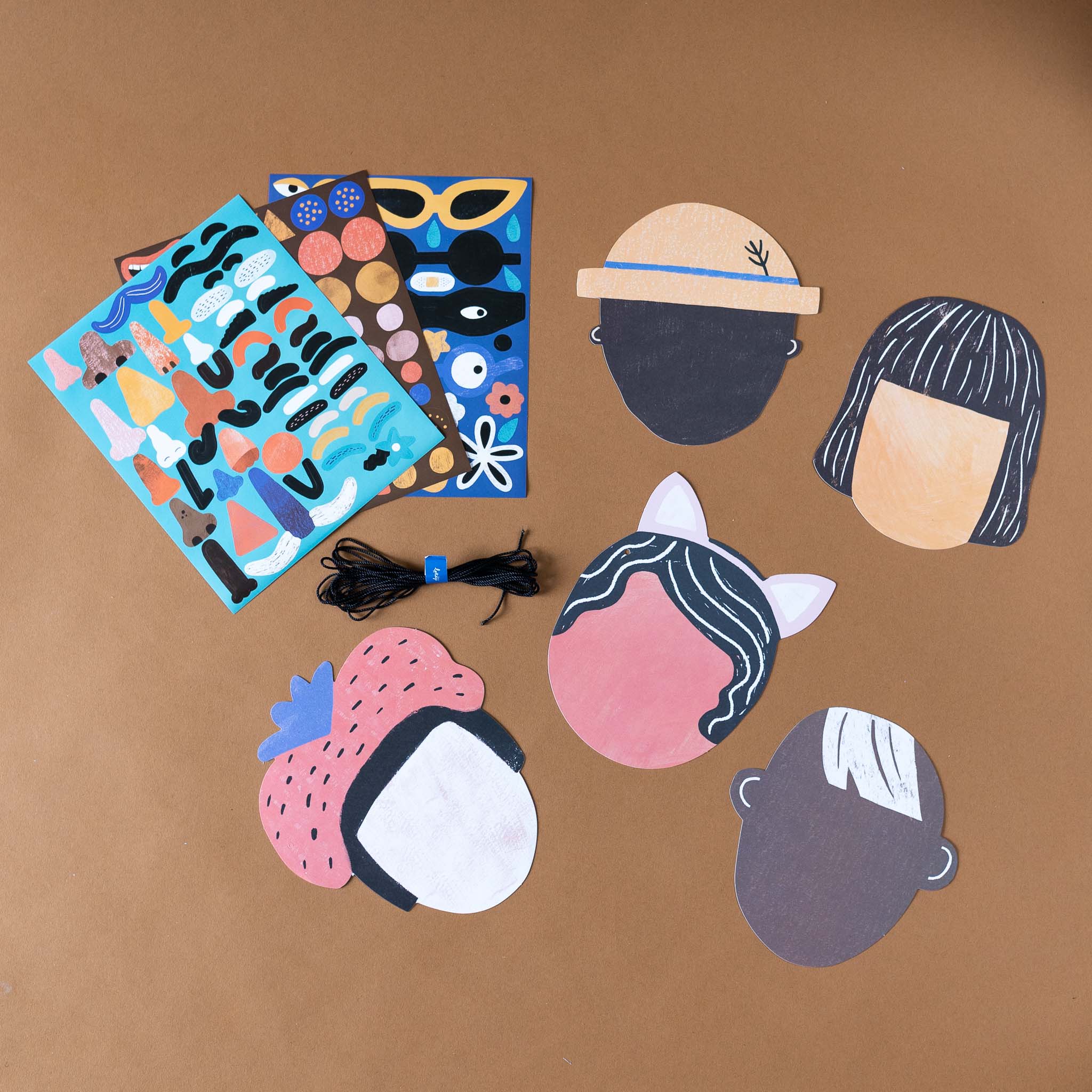 five-faces-to-decorate-in-different-skin-tones-with-embroidery-floss-and-facial-features-sheets