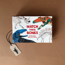 Load image into Gallery viewer, match-these-bones-dinoasaur-memory-game-showing-two-dinosaurs-and-two-skeletons