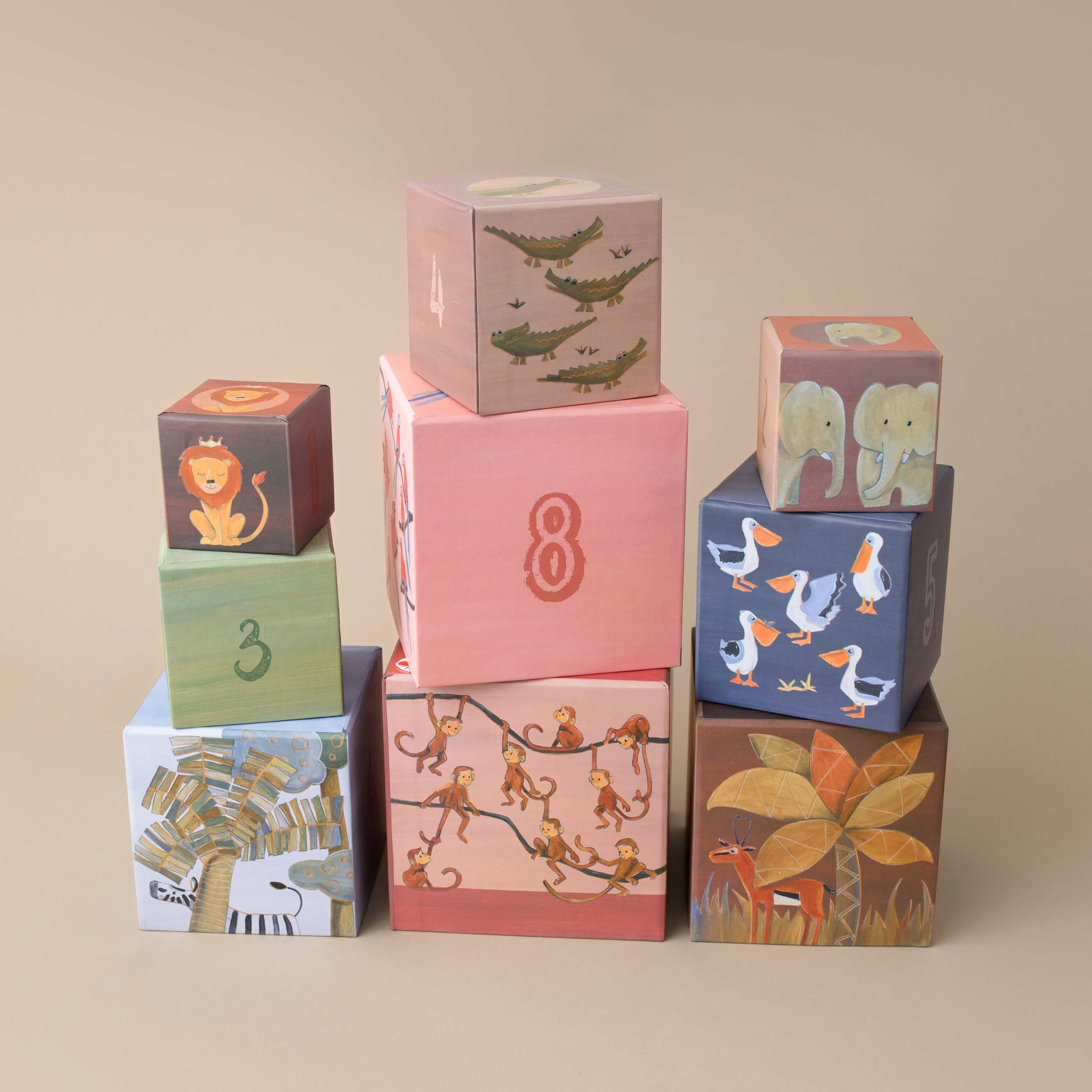 jungle-illustrated-nesting-blocks-soft-colors