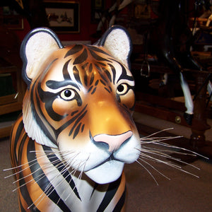 close-up-face-of-handmade-wooden-rocking-tiger