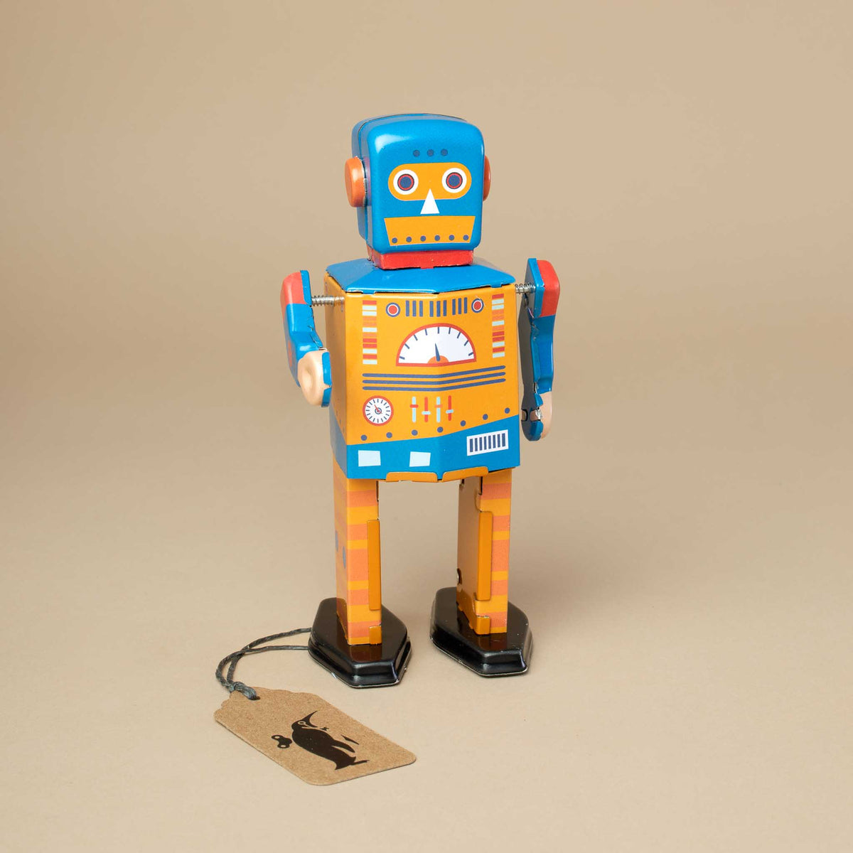 tin-enginebot-blue-and-yellow-painted-to-look-like-car-dashboard