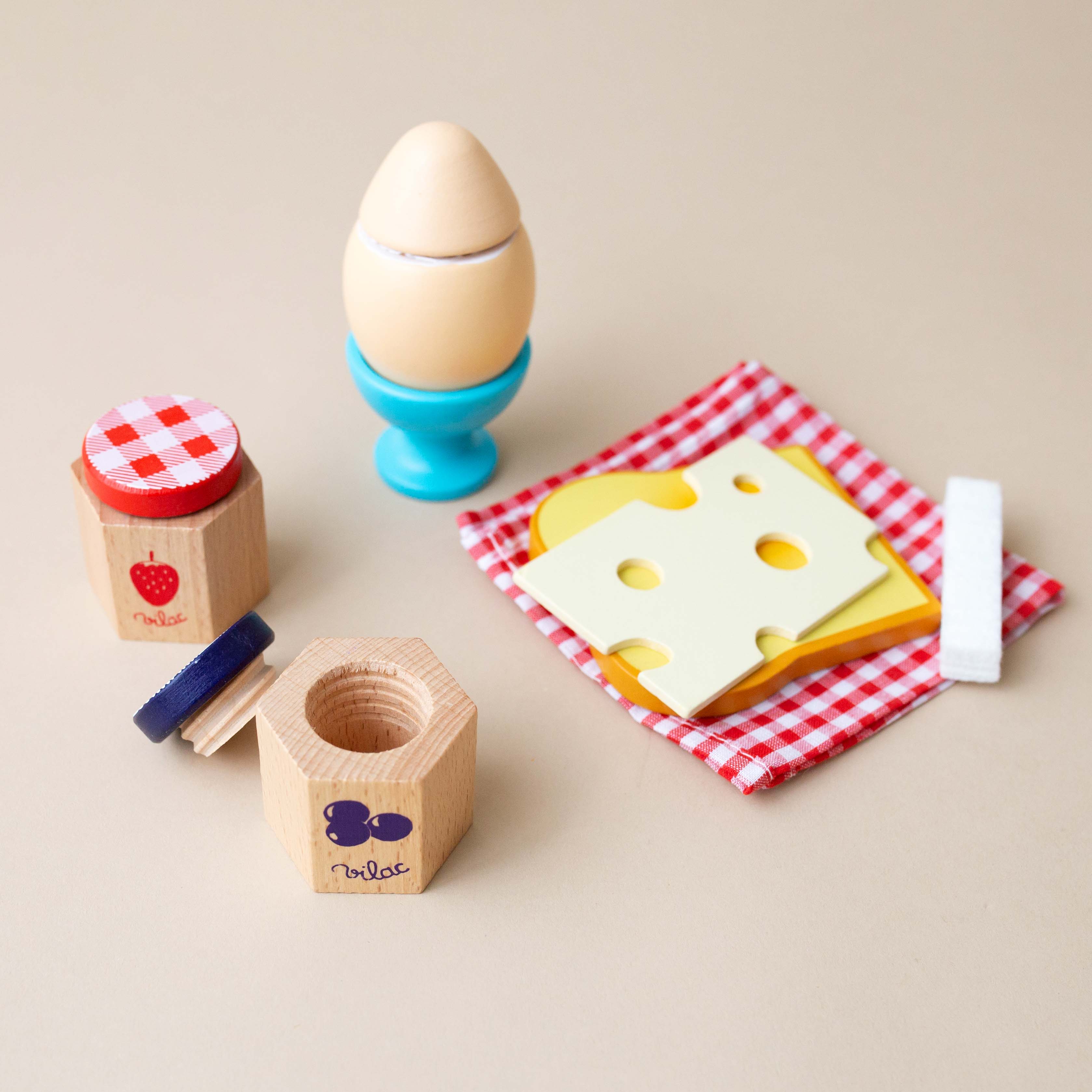 Wooden Play Food Set | Breakfast - Pretend Play - pucciManuli