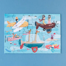Load image into Gallery viewer, 36-piece-pocket-puzzle-volare-box-with-airships-and-animals-full-puzzle
