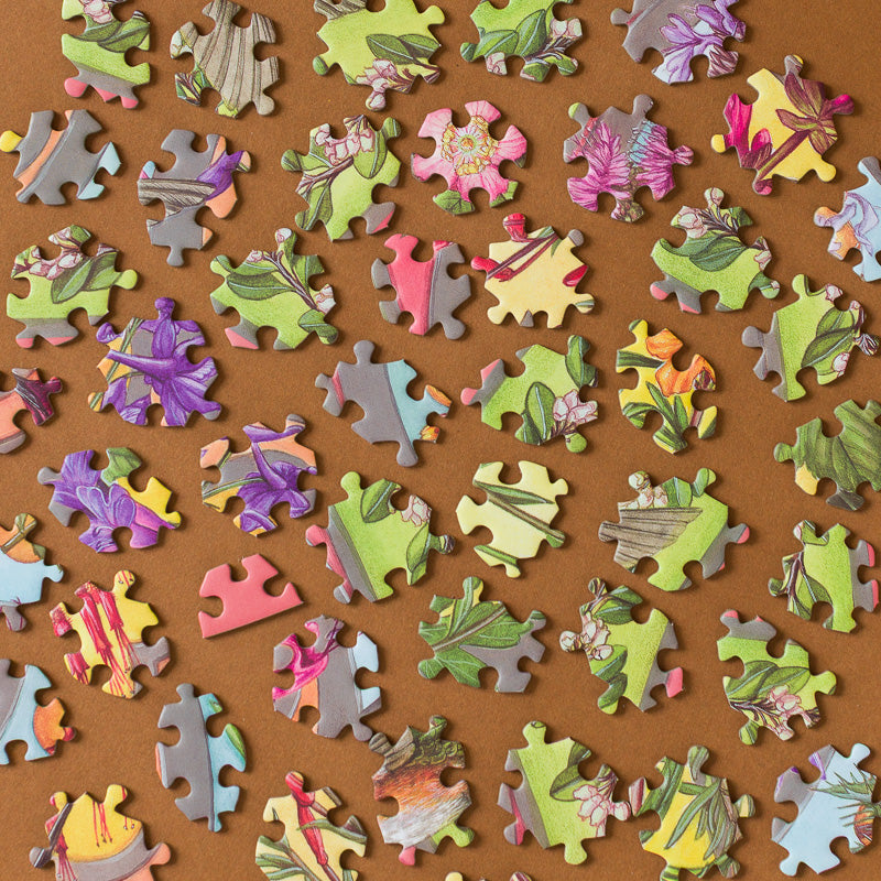 ErinE.Hunter_sFloralCompass500pcCircularPuzzle pieces