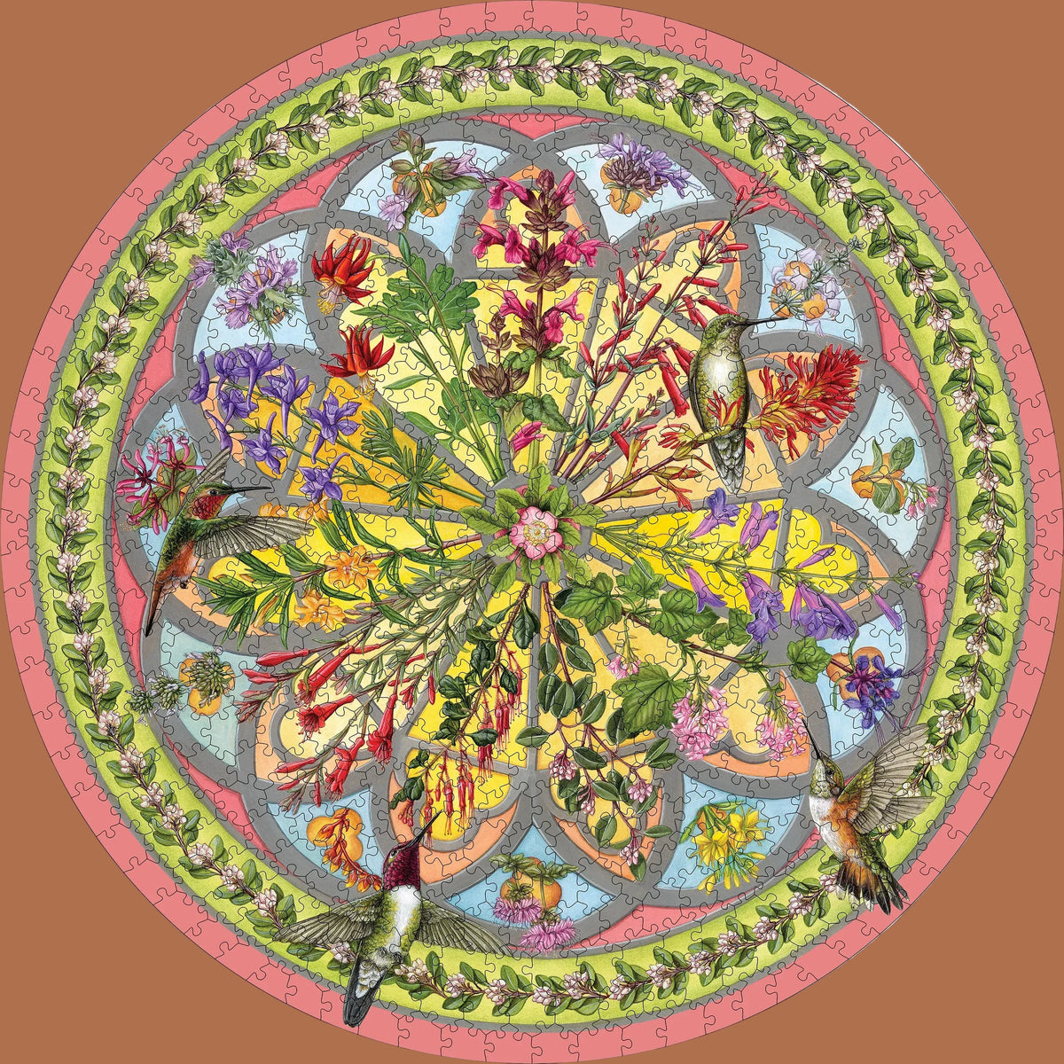 ErinE.Hunter_sFloralCompass500pcCircularPuzzle
