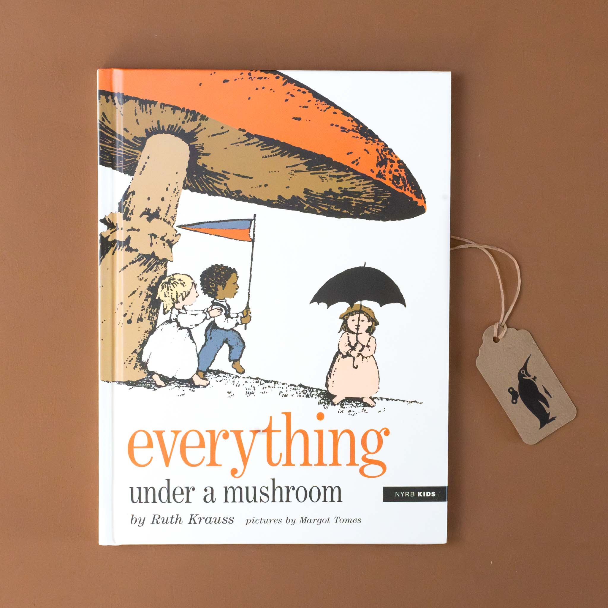 Everything-Under-a-Mushroom-Book-with-children-standing-under-a-mushroom-marching-with-a-flag