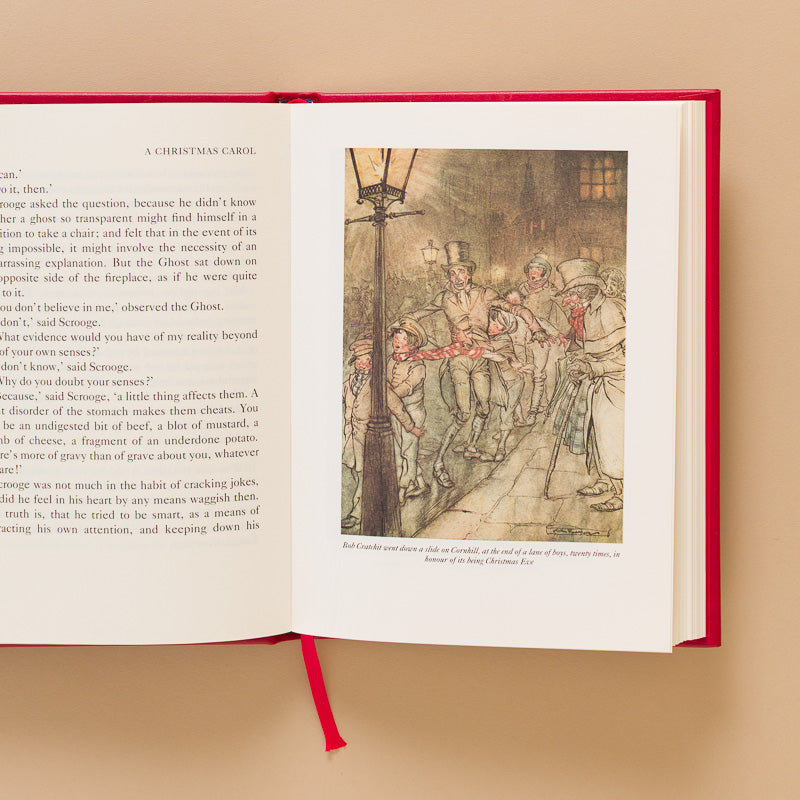 Leather-Bound-A-Christmas-Carol-Book open book