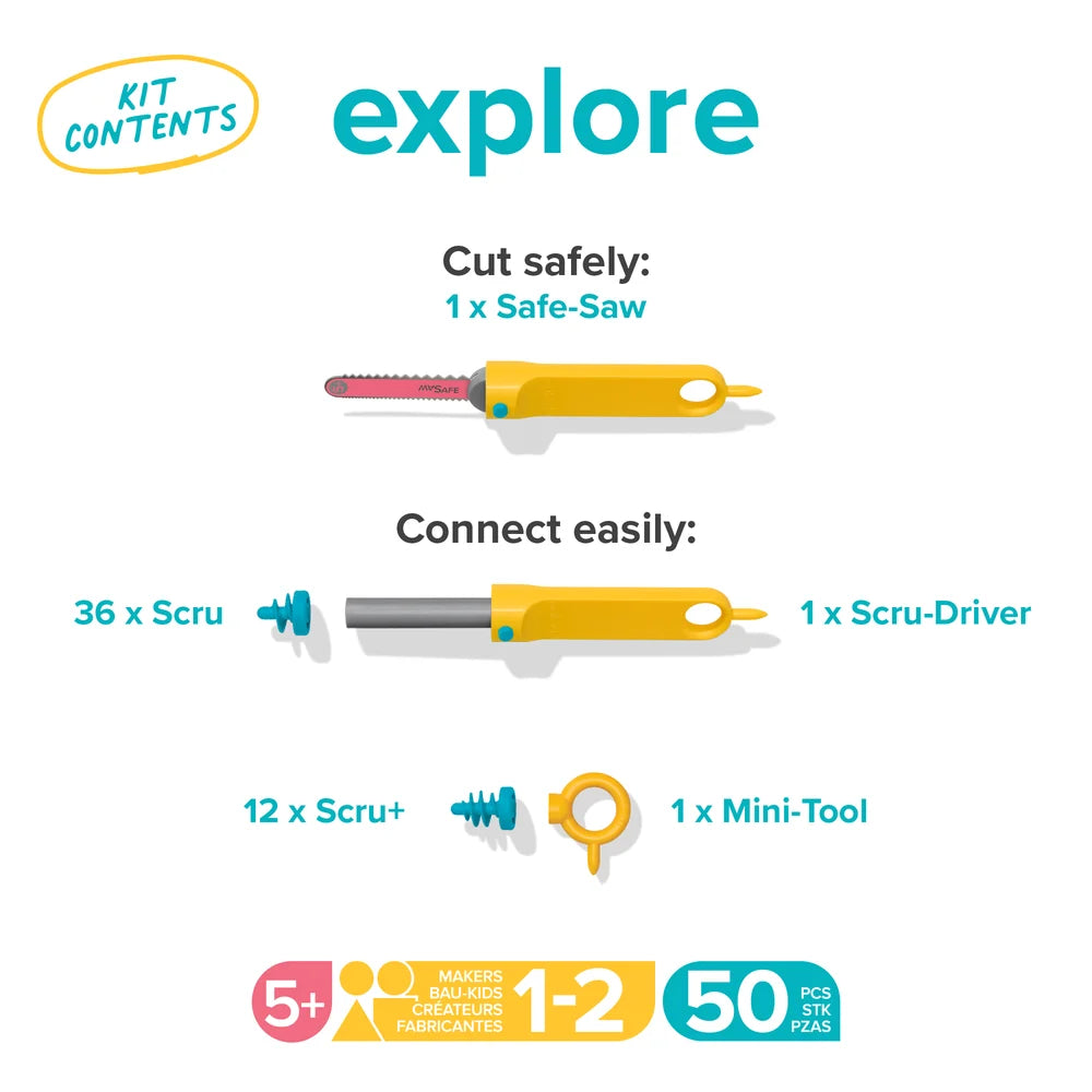Kit contents list with tools and their quantities on a white background