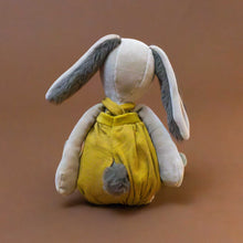 Load image into Gallery viewer, trois-petit-lapins-ochre-rabbit-stuffed-animal-back-with-fluffy-cotton-tail