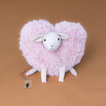 Load image into Gallery viewer, soft-pink-fluffy-heart-shaped-stuffed-animial-aimee-sheep