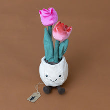 Load image into Gallery viewer, pink-and-red-amuseable-tulip-potted-stuffed-toy