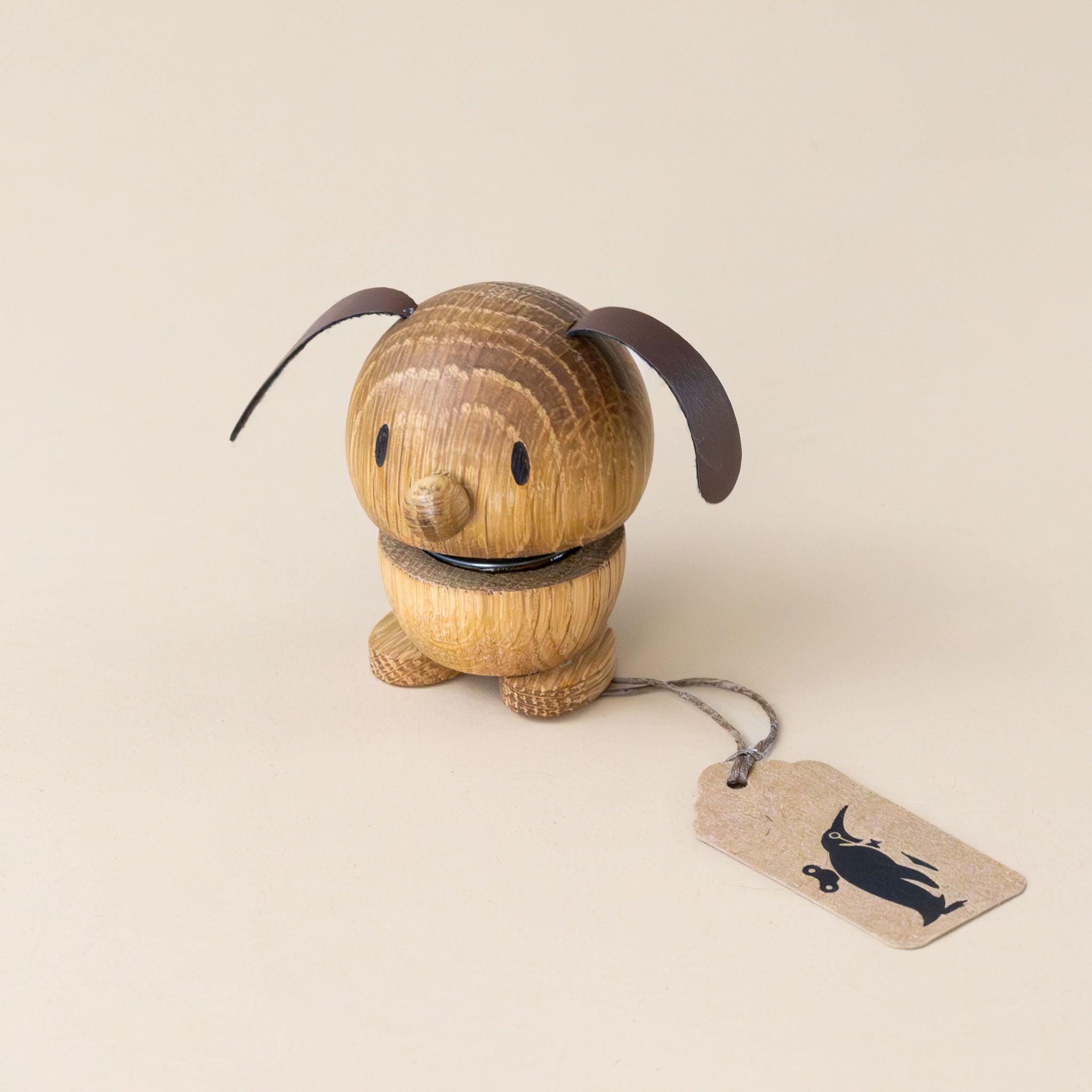 Wooden Hoptimist Dog | Small - Oak