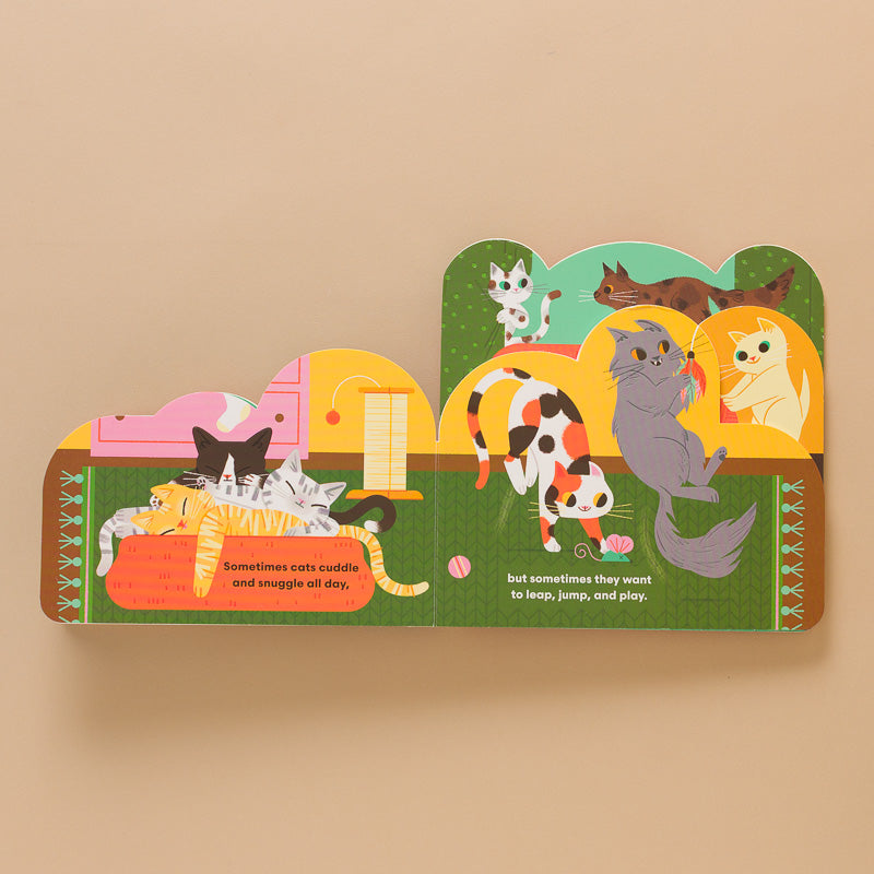 Some-Cats-Layered-Board-Book open page to show different cats
