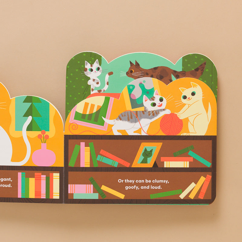 Some-Cats-Layered-Board-Book open page to show different cats