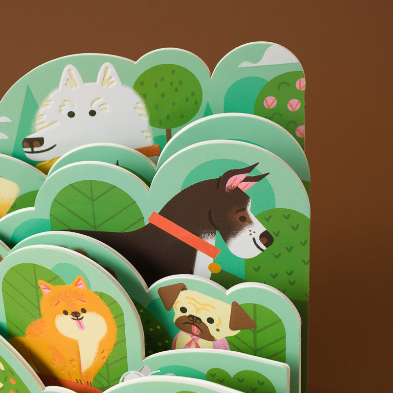Some-Dogs-Layered-Board-Book showing different dogs on cover