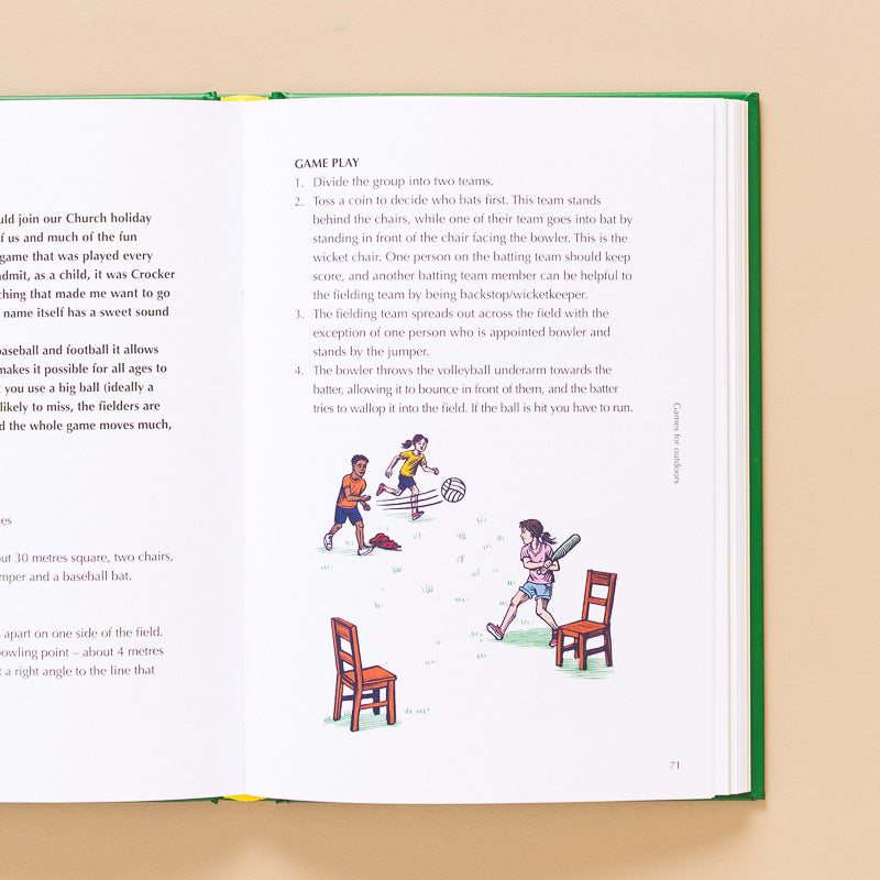 The_Joy_of_Games  illustration of ball game on open page