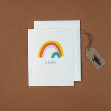 Load image into Gallery viewer, two-rainbows-illustration-card-a-baby