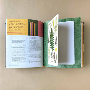 open pagf A Book That Loves You, an Adventure in Self-Compassion by Irene Smit and Astrid Van Der Hulst showing a mindful drawing exercise and illustrations.