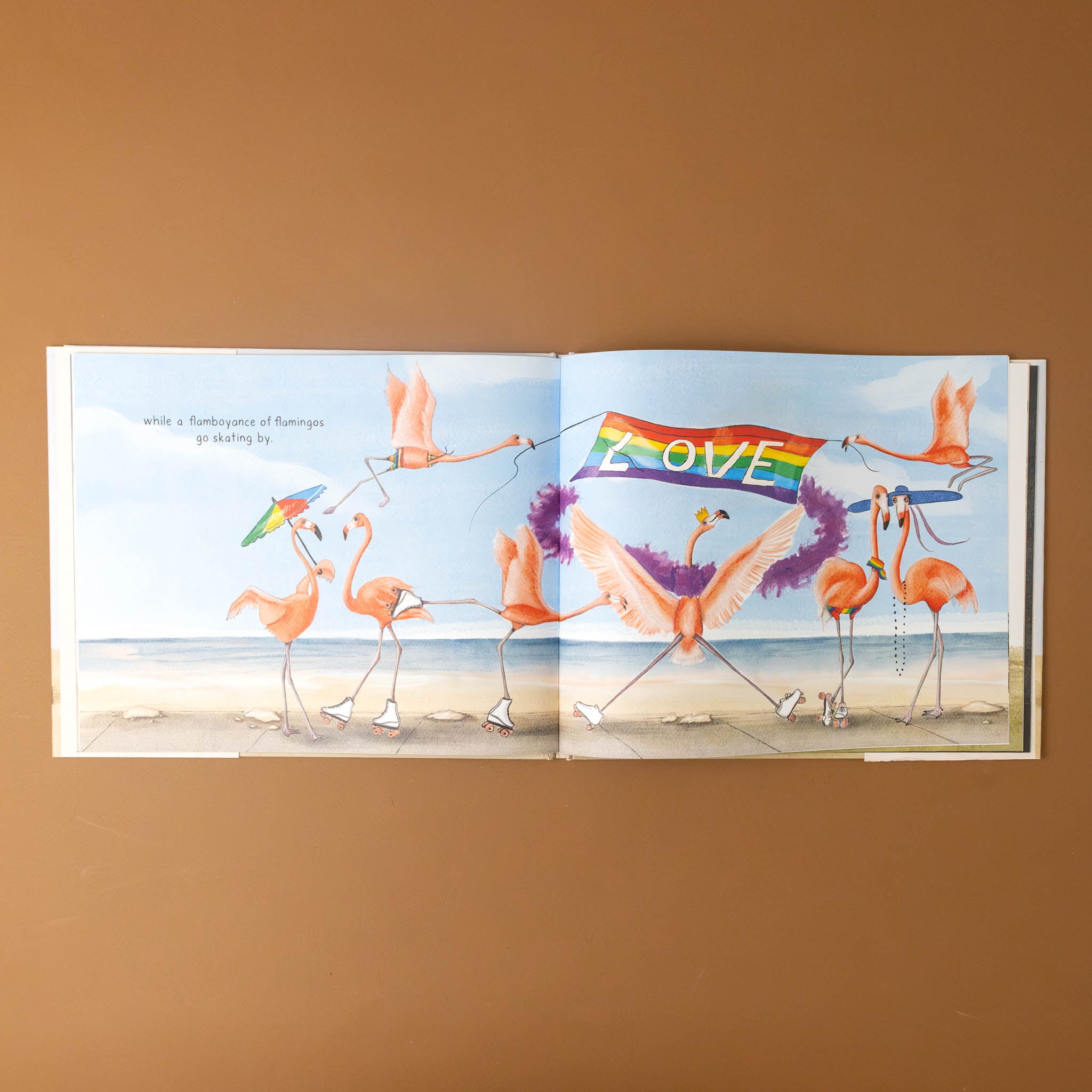 a-sleuth-of-bears-and-other-amusing-beguiling-and-peculiar-collective-nouns-illustration-of-flamingos-on-the-beach-and-text