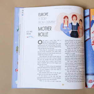 europe-story-from-germany-mother-holle-with-mother-and-daughters-illustrations