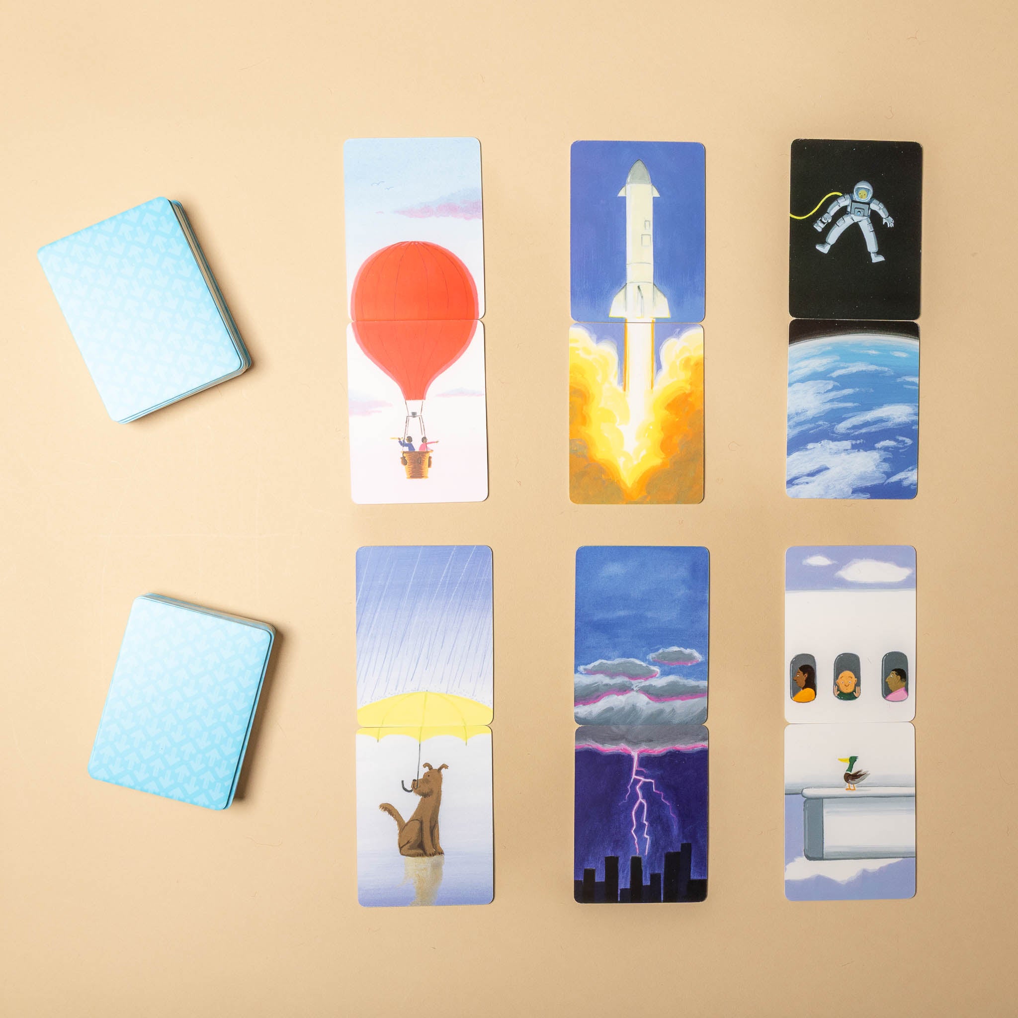 above-and-below-an-up-and-down-memory-game -game pieces