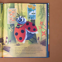 Load image into Gallery viewer, addie-ant-goes-on-an-adventure-book-illustration-of-lady-bug-and-text