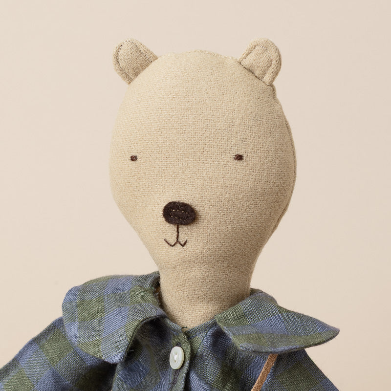 agatha-the-bear--field-plaid-linen-dress
