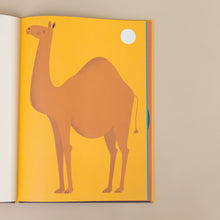 Load image into Gallery viewer, simple-illustration-of-a-camel-on-a-bright-yellow-background