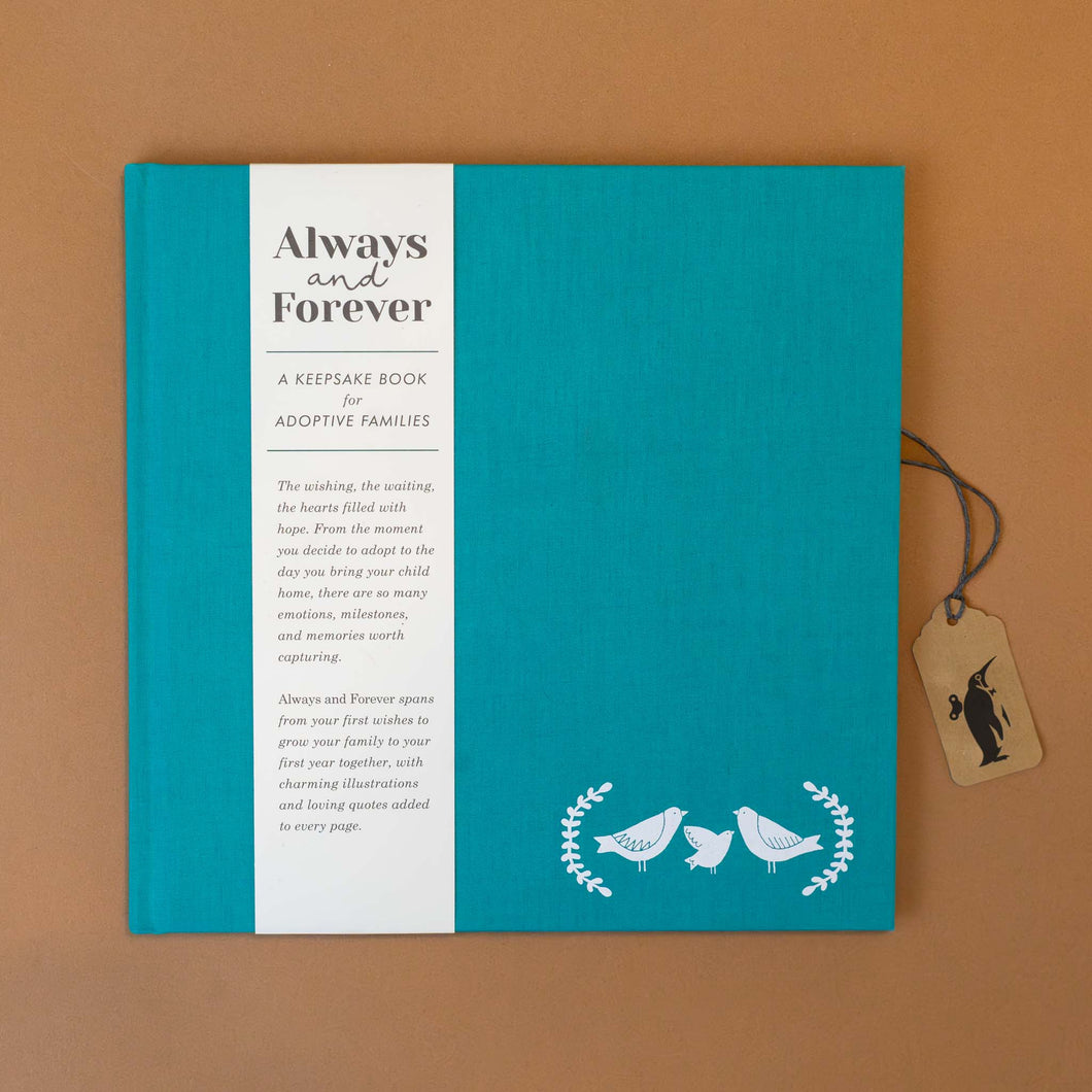 always-and-forever-an-adoption-keepsake-journal-teal-cover-with-a-family-of-birds