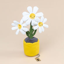 Load image into Gallery viewer, amuseable-daisy-yellow-potted-flower-with-smiling-faces-stuffed-toy