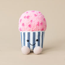 Load image into Gallery viewer, pink-amuseable-gelato-stuffed-toy-with-striped-cup-and-waffle-boots