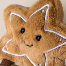 Load image into Gallery viewer, amuseable-gingerbread-cookie-star-stuffed-toy-with-smiling-face