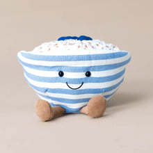 Load image into Gallery viewer, amuseable-oats-smiling-face-on-blue-striped-bowl