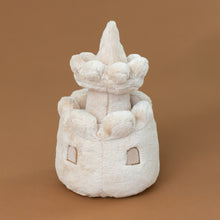 Load image into Gallery viewer, beige-amuseable-sandcastle-with-doors-windows-seashells-stuffed-toy