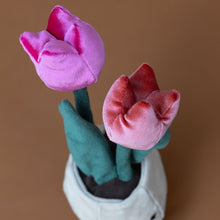 Load image into Gallery viewer, red-and-pink-amuseable-tulip-potted-stuffed-flowers