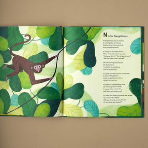n-is-for-naughtiness-page-with-monkey-swinging-in-a-tree-illustration