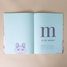 Load image into Gallery viewer, animal-alphabet-interior-page-on-letter-m-and-illustration-of-a-mouse