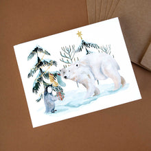 Load image into Gallery viewer, close-up-of-card-showing-penguin-and-polar-bear
