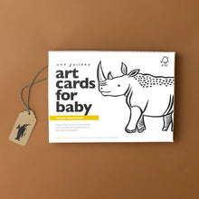 Load image into Gallery viewer, black-and-white-art-cards-for-baby---safari-box-with-rhino