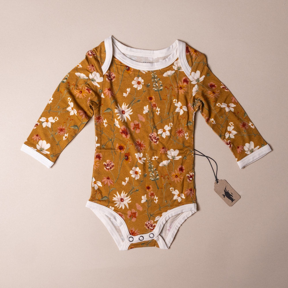 Bamboo Stretch Long Sleeve Onesie | Wildflower
