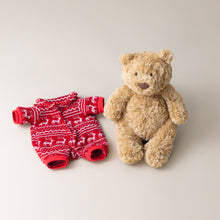 Load image into Gallery viewer, bartholomew-bear-with-red-winter-pajamas-removed