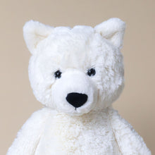 Load image into Gallery viewer, bashful-white-arctic-fox-medium-stuffed-animal-face