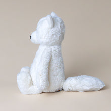 Load image into Gallery viewer, bashful-white-arctic-fox-medium-stuffed-animal-side-and-tail