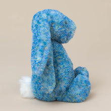 Load image into Gallery viewer, side-view-of-bashful-azure-bunny-medium-with-white-cotton-tail