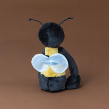 Load image into Gallery viewer, back-side-of-bee-with-white-wings-and-black-antenae